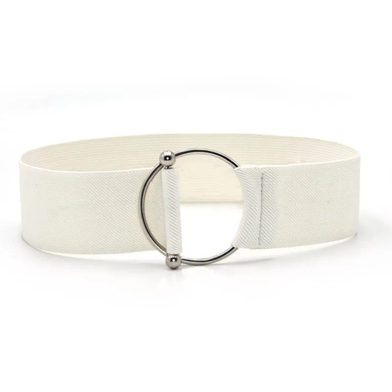 Hot Wide Belts for Women Black Simple Waist Elastic Ladies Band Round Buckle Decoration Coat Sweater Fashion Dress Belt
Hot Wide Belts for Women Black Simple Waist Elastic Ladies Band Round Buckle Decoration Coat Sweater Fashion Dress Belt