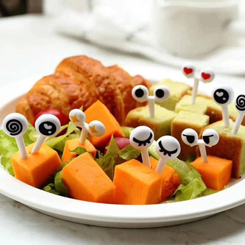 10Pcs/Set Mini Skewers Cute Cartoon Eyes Kawaii Lunch Bento Box Food Fruit Picks Fork Sticks Buffet Toppers Decoration 
10Pcs/Set Mini Skewers Cute Cartoon Eyes Kawaii Lunch Bento Box Food Fruit Picks Fork Sticks Buffet Toppers Decoration