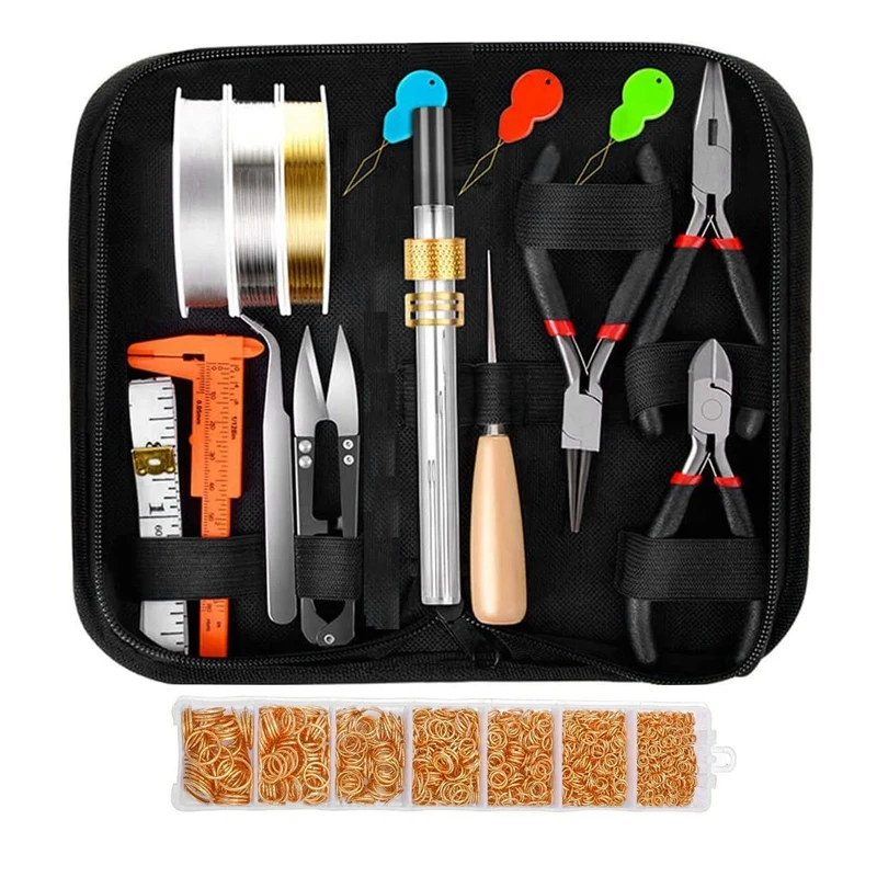 Jewelry Making Supplies Kit, Jewelry Repair Tools with Accessories, Jewelry Findings for Adult and Beginners
Jewelry Making Supplies Kit, Jewelry Repair Tools with Accessories, Jewelry Findings for Adult and Beginners