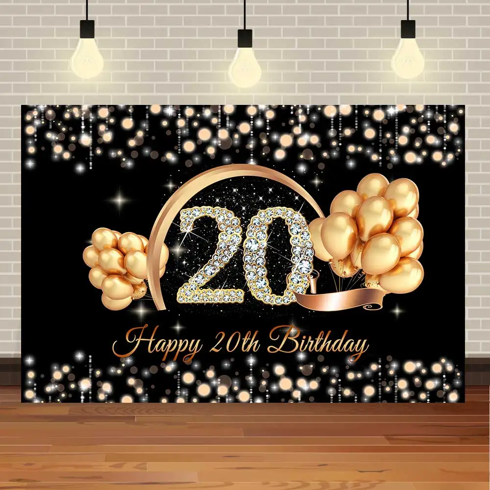 Adult Girl Boy 20th Birthday Party Dessert Table Decoration Backdrop Glitter Bokeh Balloon Background for Photo Studio Photocall
Adult Girl Boy 20th Birthday Party Dessert Table Decoration Backdrop Glitter Bokeh Balloon Background for Photo Studio Photocall