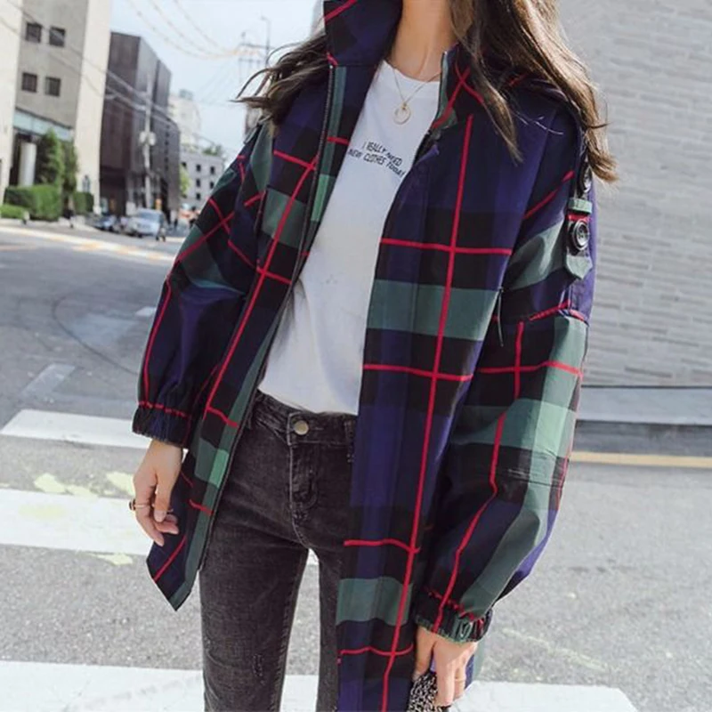 New Arrival 2019 Spring Autumn Korea Fashion Women Plaid Jackets Coat All-matched Casual Tooling Outerwear Female Coats S237
New Arrival 2019 Spring Autumn Korea Fashion Women Plaid Jackets Coat All-matched Casual Tooling Outerwear Female Coats S237