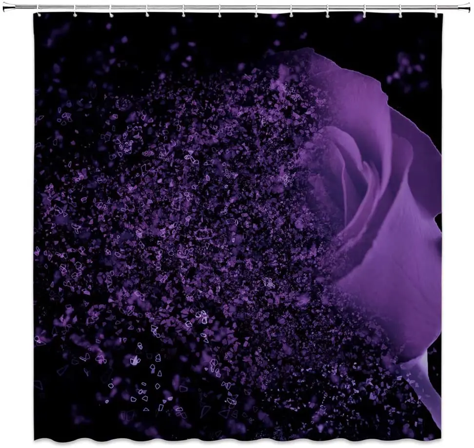 Purple Rose Shower Curtain Fantasy Dream Flower Magic Glamorous Black Bathroom Curtains Decor Polyester Fabric Include Hooks
Purple Rose Shower Curtain Fantasy Dream Flower Magic Glamorous Black Bathroom Curtains Decor Polyester Fabric Include Hooks