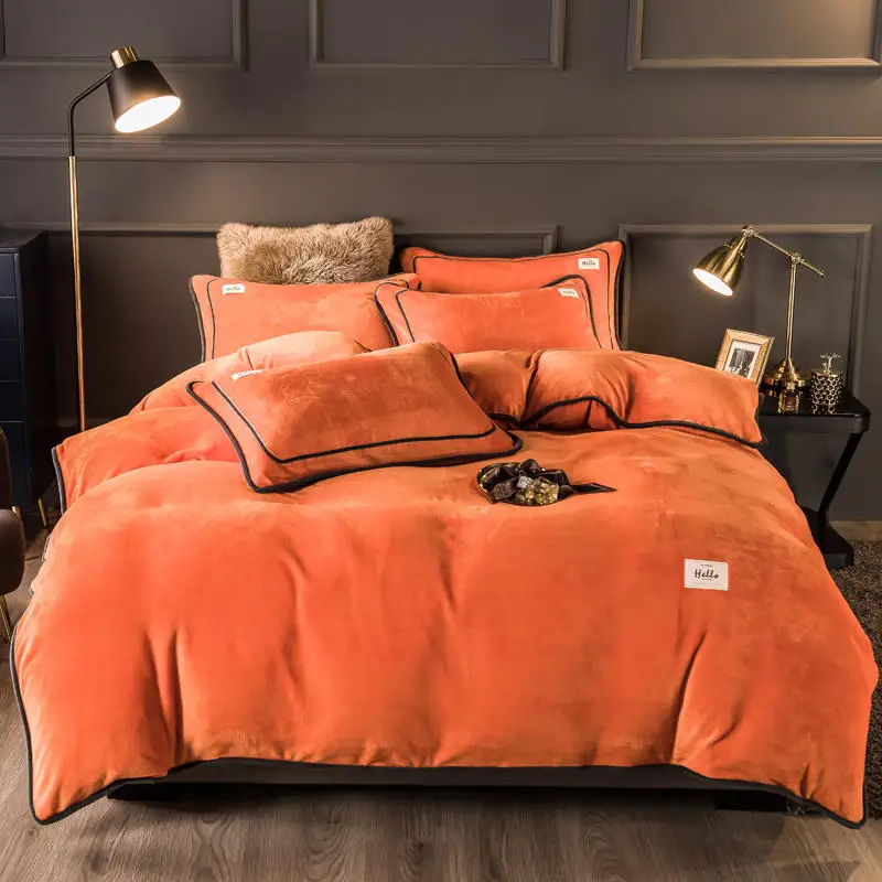 1pc Bed Cover for Winter housse de couette Queen/King Blanket Coral Fleece Duvet Cover Orange Color Warm Soft Thicker
1pc Bed Cover for Winter housse de couette Queen/King Blanket Coral Fleece Duvet Cover Orange Color Warm Soft Thicker