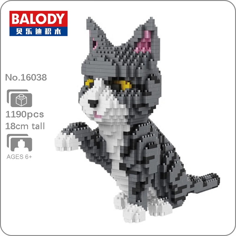 Balody 16038 Persian Cat Gray Kitten Animal 3D Model DIY Mini Diamond Blocks Bricks Building Toy for Children Gift no Box
Balody 16038 Persian Cat Gray Kitten Animal 3D Model DIY Mini Diamond Blocks Bricks Building Toy for Children Gift no Box