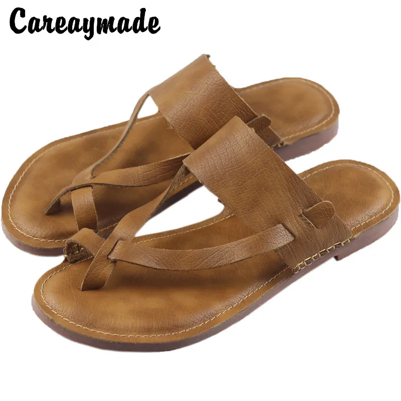 Careaymade-Genuine leather shoes New style summer Retro-Vintage flat-soled cowhide sandals women's tie angle literary sandals
Careaymade-Genuine leather shoes New style summer Retro-Vintage flat-soled cowhide sandals women's tie angle literary sandals