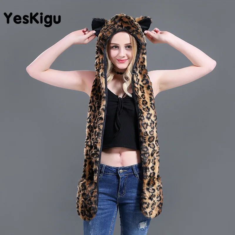Festival AnimalPlush Fur Hat Women Men Cosplay Funny Hats Leopard Scarves Gloves Cap Claw Headgear Headwear Warm Soft Hats
Festival AnimalPlush Fur Hat Women Men Cosplay Funny Hats Leopard Scarves Gloves Cap Claw Headgear Headwear Warm Soft Hats