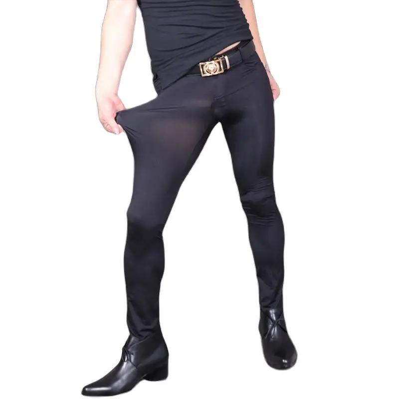 Summer Ultra-Thin Ice Silk Pants Mid-Waist Casual Trouser Pencil Pants Men Thin Naked Wear Experience Translucent Tight Leggings
Summer Ultra-Thin Ice Silk Pants Mid-Waist Casual Trouser Pencil Pants Men Thin Naked Wear Experience Translucent Tight Leggings