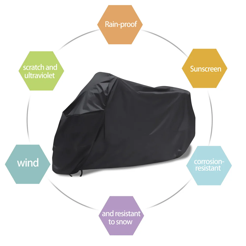 Motorcycle Motorbike ATV Scooter Dustproof Waterproof Sun Block Protective Cover Rain Cover Protector - Size XXL (Black)
Motorcycle Motorbike ATV Scooter Dustproof Waterproof Sun Block Protective Cover Rain Cover Protector - Size XXL (Black)