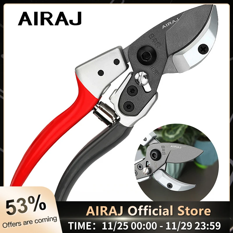 AIRAJ 7/8in New Pruning Shears Pruner Set Bonsai Graft Garden Shears SK5 Steel Pruning Scissor Cut 30mm Branches PVC Pipe Cutter
AIRAJ 7/8in New Pruning Shears Pruner Set Bonsai Graft Garden Shears SK5 Steel Pruning Scissor Cut 30mm Branches PVC Pipe Cutter