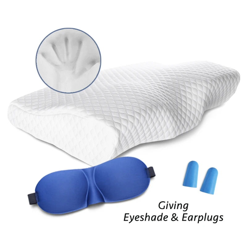 Butterfly Shaped Memory Foam Pillow with Diamond Pillowcase Orthopedic Curved Cervical Vertebrae Neck Pain Relief Contour Pillow
Butterfly Shaped Memory Foam Pillow with Diamond Pillowcase Orthopedic Curved Cervical Vertebrae Neck Pain Relief Contour Pillow