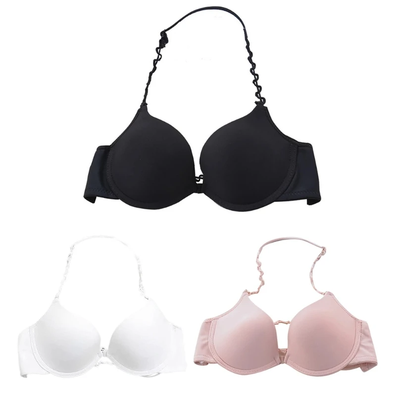 Women Sexy Halter V-Neck Front Buckle Bra Push Up Padded Beauty Backless Underwear Convertible Wavy Strappy Solid Color
Women Sexy Halter V-Neck Front Buckle Bra Push Up Padded Beauty Backless Underwear Convertible Wavy Strappy Solid Color