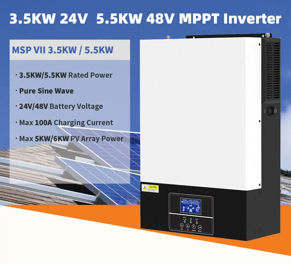 MADOUD 3500W 5500W солнечный инвертор конвертер 120VDC 500VDC DC48V до 220V со слежением за
