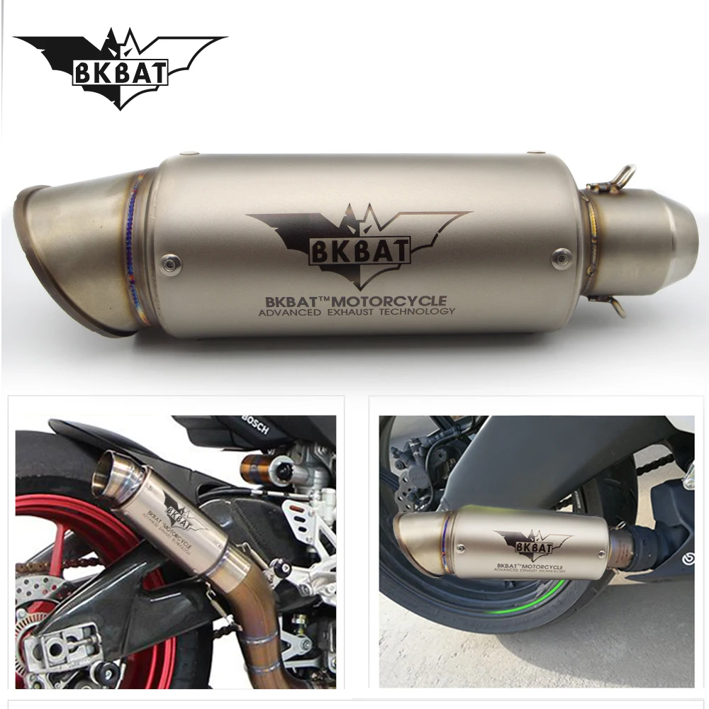 Выхлопная труба для мотоцикла BKBAT универсальная выхлопная yamaha yzf r125 mt 07 dt 50 10 dragstar