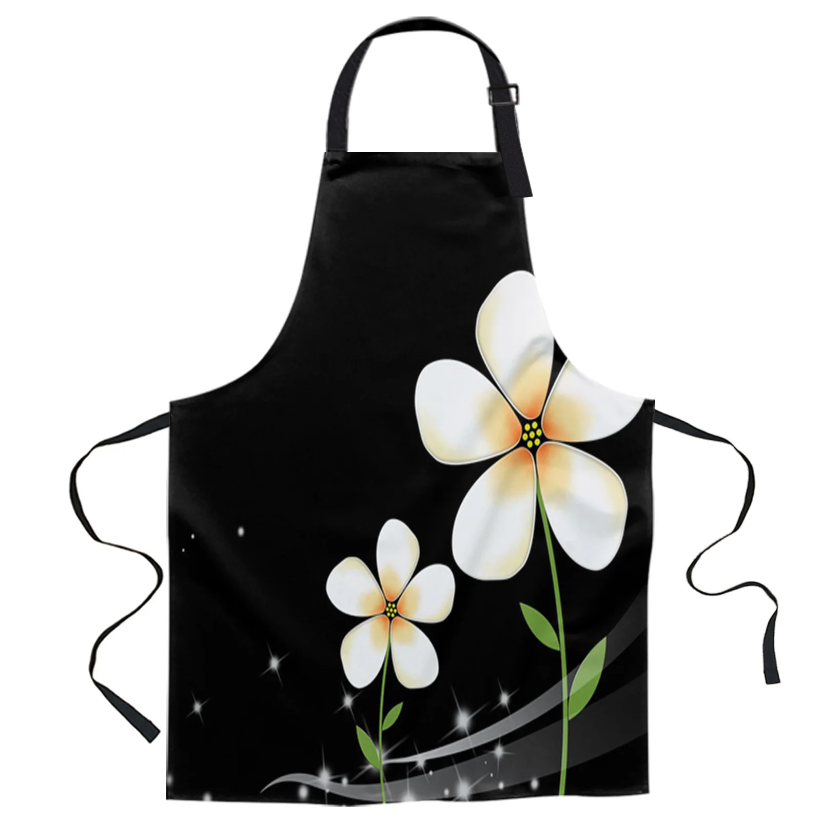 White Plumeria Black Printed Kitchen Cooking Baking Aprons Canvas Sleeveless For Women Man Kids Home Delantal Cocina
White Plumeria Black Printed Kitchen Cooking Baking Aprons Canvas Sleeveless For Women Man Kids Home Delantal Cocina