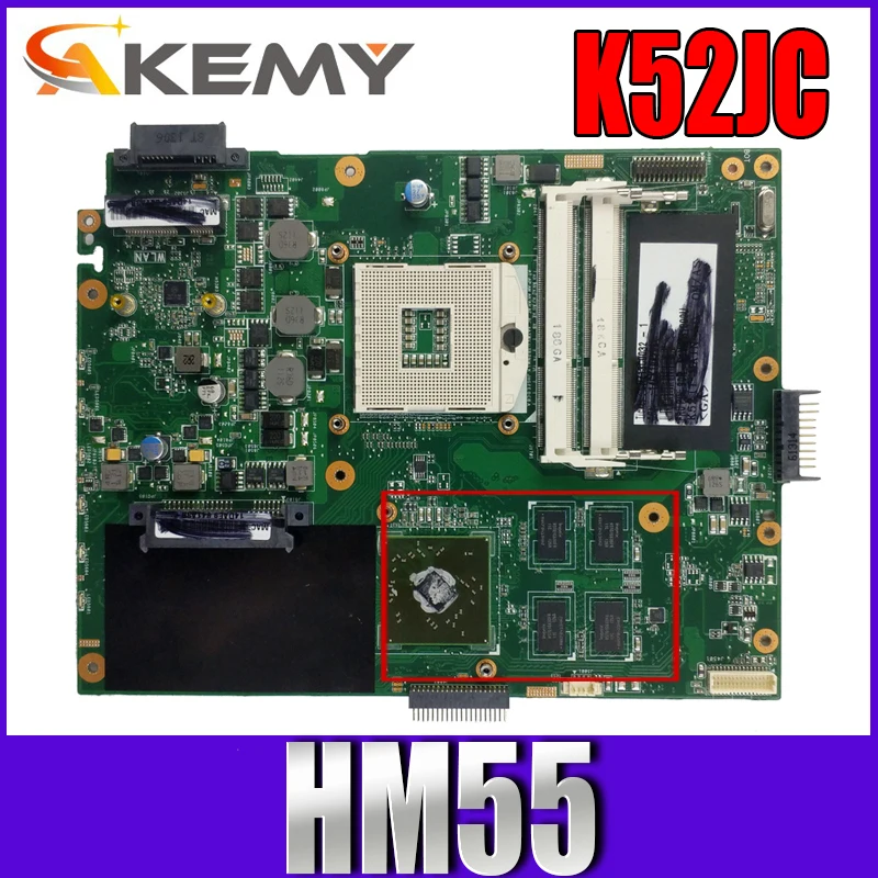 Akemy K52JR Laptop motherboard for ASUS K52JR K52JT K52JC Test original mainboard HM55
Akemy K52JR Laptop motherboard for ASUS K52JR K52JT K52JC Test original mainboard HM55