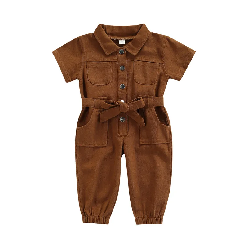 Baby Girl Casual Long Sleeve Jumpsuit Fashion Solid Color Lapel Pocket Single-breasted Long Pants
Baby Girl Casual Long Sleeve Jumpsuit Fashion Solid Color Lapel Pocket Single-breasted Long Pants