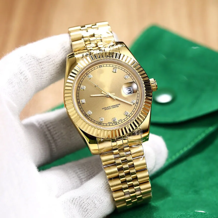 Фото 18K Золотые роскошные мужские и женские автоматические часы с - купить