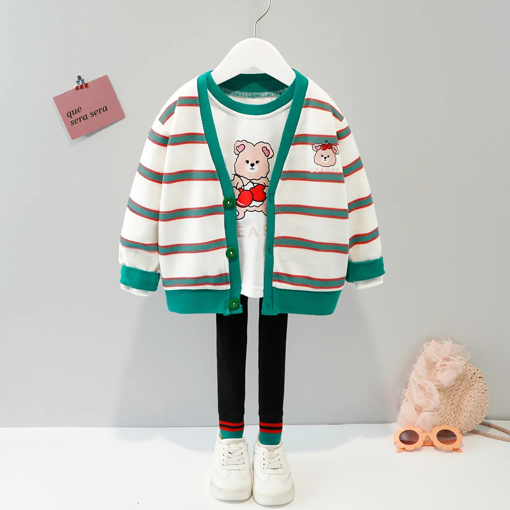 Baby Set Spring Newborn Outfit Kids Cartoon Hoodies+Cardigan Coat+Leggings Pants Three Piece Korean Casual Toddler Boy Girl Suit
Baby Set Spring Newborn Outfit Kids Cartoon Hoodies+Cardigan Coat+Leggings Pants Three Piece Korean Casual Toddler Boy Girl Suit