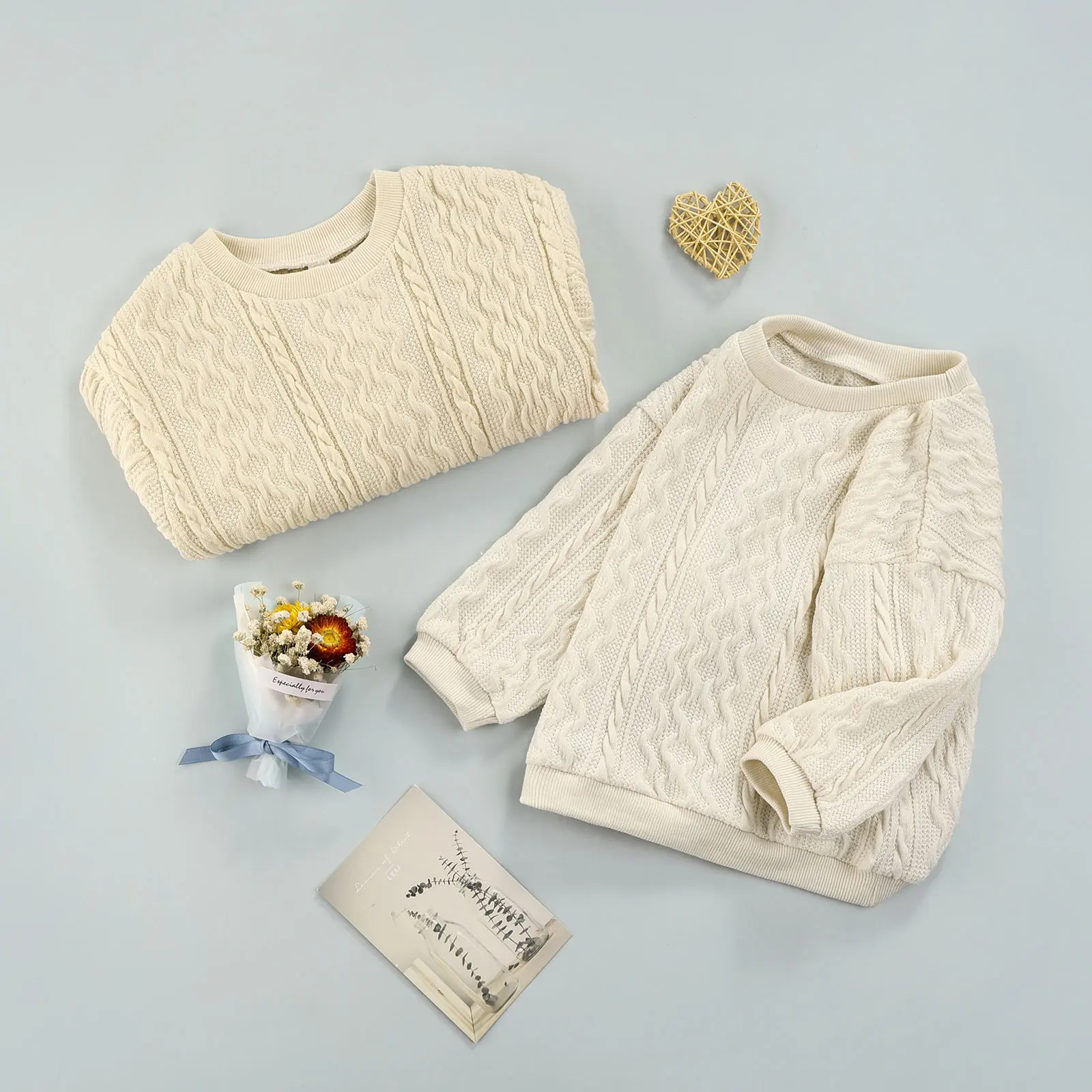 Bmnmsl Infant Solid Color Knitted Sweater Kids Casual Loose Long Sleeve Round Neck Pullover (Off White, Khaki)
Bmnmsl Infant Solid Color Knitted Sweater Kids Casual Loose Long Sleeve Round Neck Pullover (Off White, Khaki)