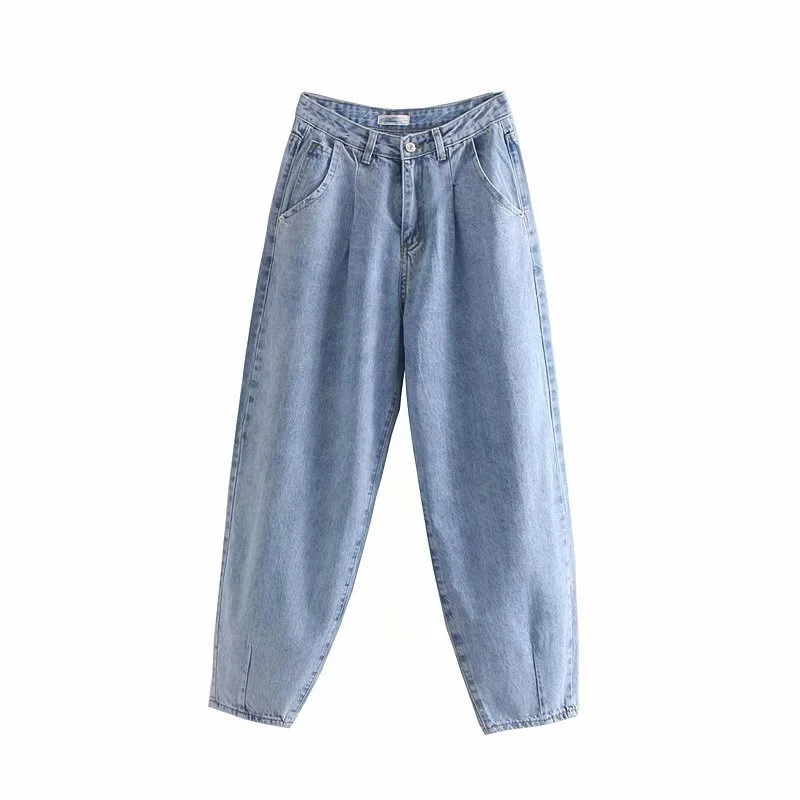 Women Pleated Jeans Solid High Waist Loose Pants Female Harem Denim Trousers Pockets Streetwear 2021 Spring Casual Slouchy Jean
Women Pleated Jeans Solid High Waist Loose Pants Female Harem Denim Trousers Pockets Streetwear 2021 Spring Casual Slouchy Jean