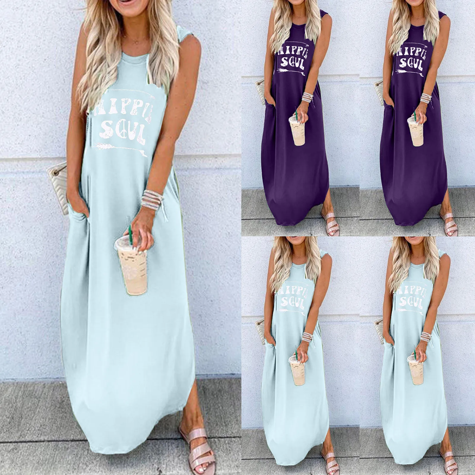 Women Fashion O-Neck Sleeveless Letter Printed Casual Daliy Long Maxi Dress vestido de mujer summer dress платья для женщин 
Women Fashion O-Neck Sleeveless Letter Printed Casual Daliy Long Maxi Dress vestido de mujer summer dress платья для женщин