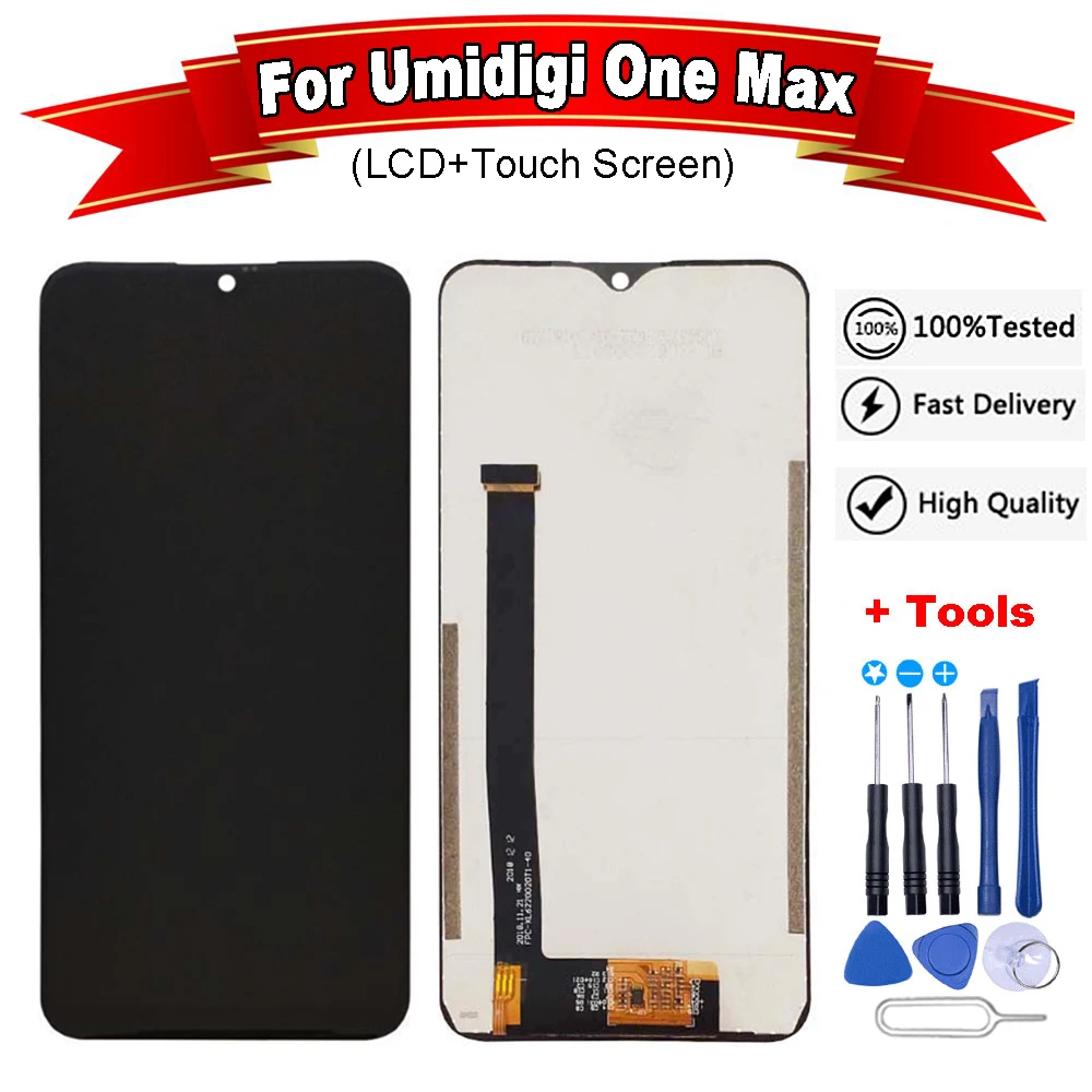 ЖК дисплей для UMI Umidigi One Max + дигитайзер сенсорного экрана запасные части экран