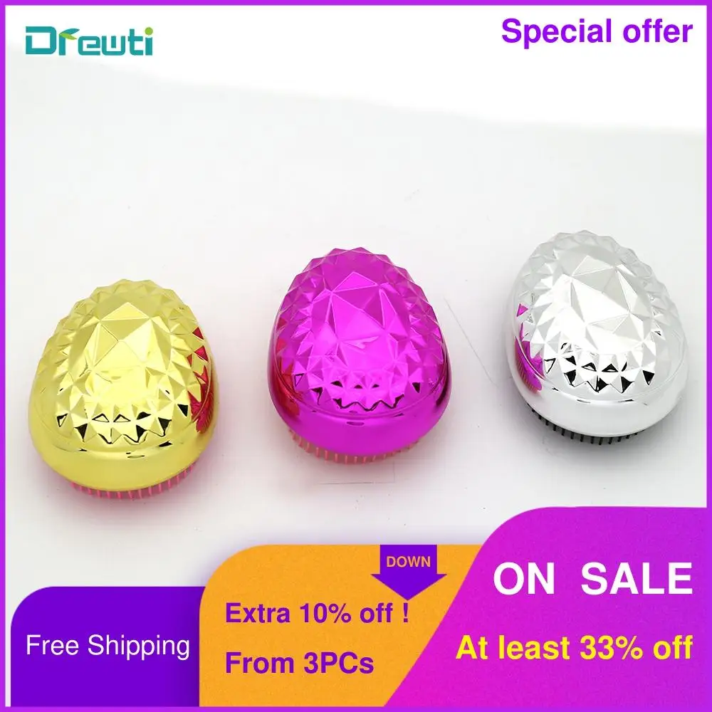 DREWTI Cute Egg Comb Anti-static Massage Brush Tangle Detangle Shower Salon Styling Straight Curly Portable Hair Brush
DREWTI Cute Egg Comb Anti-static Massage Brush Tangle Detangle Shower Salon Styling Straight Curly Portable Hair Brush
