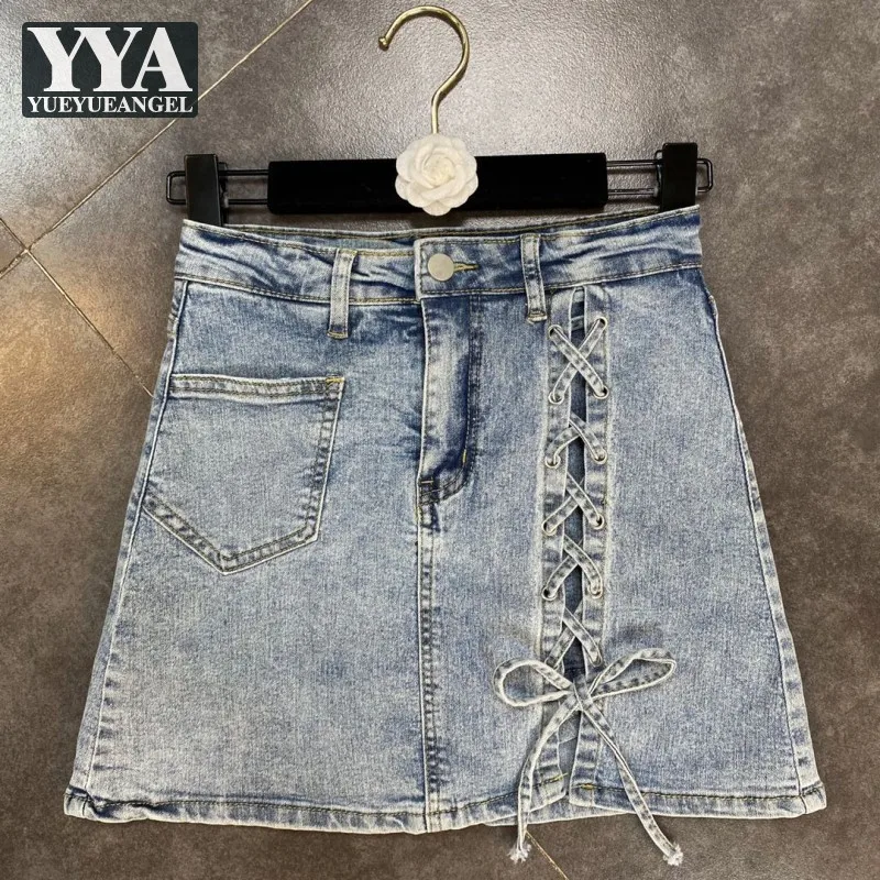 High Street Sexy Wrap A Line Skirt Women Bandage Design High Waist Elastic Blue White Denim Skirts Fashion Straight Jean Skirts
High Street Sexy Wrap A Line Skirt Women Bandage Design High Waist Elastic Blue White Denim Skirts Fashion Straight Jean Skirts