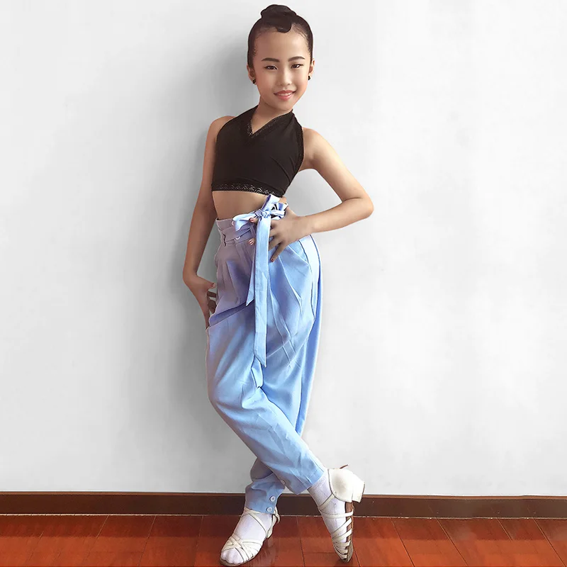 Latin Dance Dress Black Vest High Waist Loose Pants Girls Practice Costumes Rumba Cha Cha Samba Tango Stage Show Wear DN6475
Latin Dance Dress Black Vest High Waist Loose Pants Girls Practice Costumes Rumba Cha Cha Samba Tango Stage Show Wear DN6475