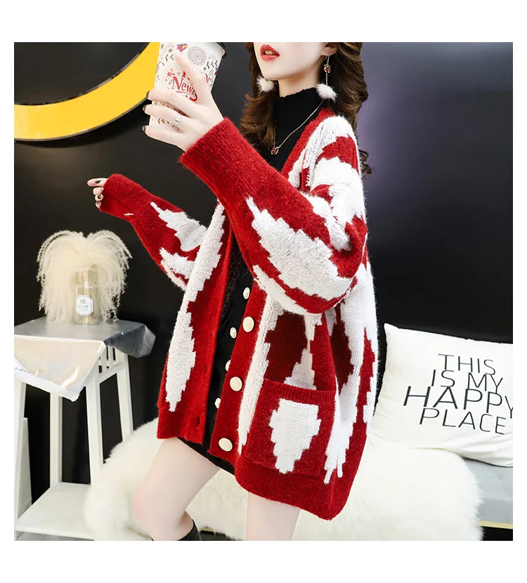 Hsa Women Vintage Spring Outwear Long Cardigans V neck Button Big Pocket Knitwear Fleeced Spring Warm Coat Casual Long Jacket 
Hsa Women Vintage Spring Outwear Long Cardigans V neck Button Big Pocket Knitwear Fleeced Spring Warm Coat Casual Long Jacket
