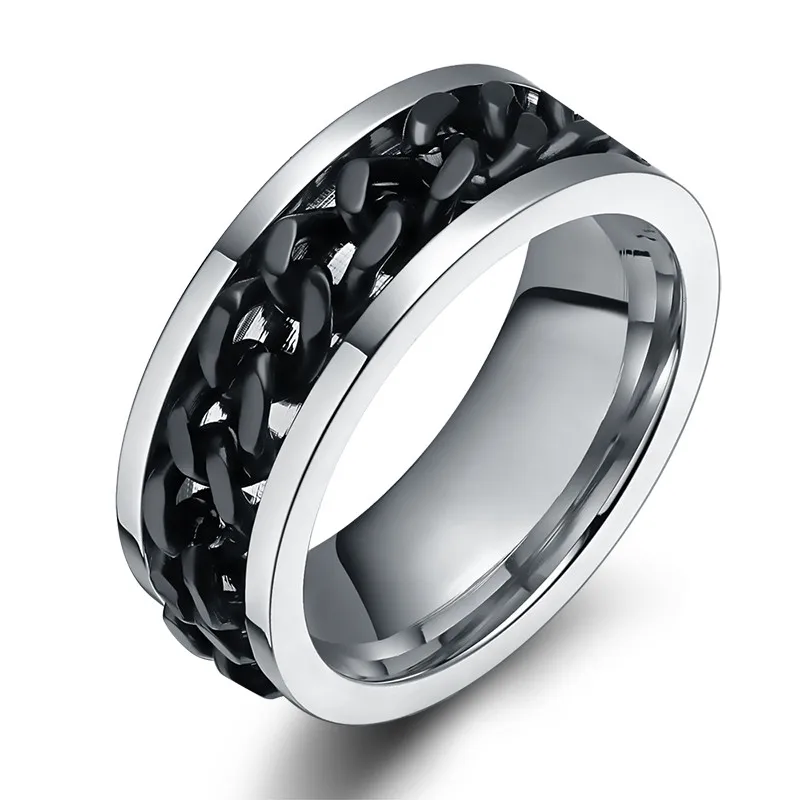 LETAPI Stainless Steel 8mm Chain Spinner Ring For Men Blue Gold Cool Black Punk Rock Rotatable Rings Accessories Jewelry Gift
LETAPI Stainless Steel 8mm Chain Spinner Ring For Men Blue Gold Cool Black Punk Rock Rotatable Rings Accessories Jewelry Gift