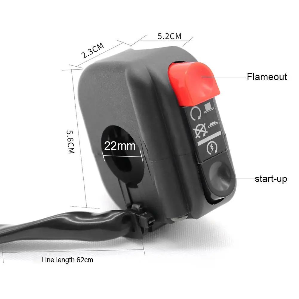 1 pcs Motorcycle Handlebar Switch 7/8" Handlebar Mount Start Stop Kill On Off Button Side Right Switch Universal for Motorbike
1 pcs Motorcycle Handlebar Switch 7/8" Handlebar Mount Start Stop Kill On Off Button Side Right Switch Universal for Motorbike
