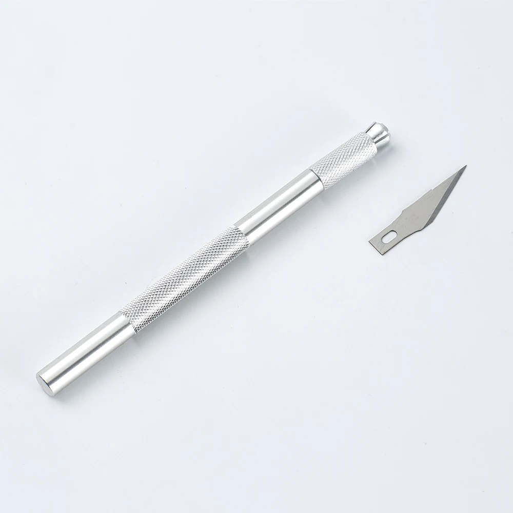 6 Blades Carving Metal Scalpel Knife Tools Kit Non-Slip Blades Mobile Phone PCB DIY Repair Hand Tools 
6 Blades Carving Metal Scalpel Knife Tools Kit Non-Slip Blades Mobile Phone PCB DIY Repair Hand Tools