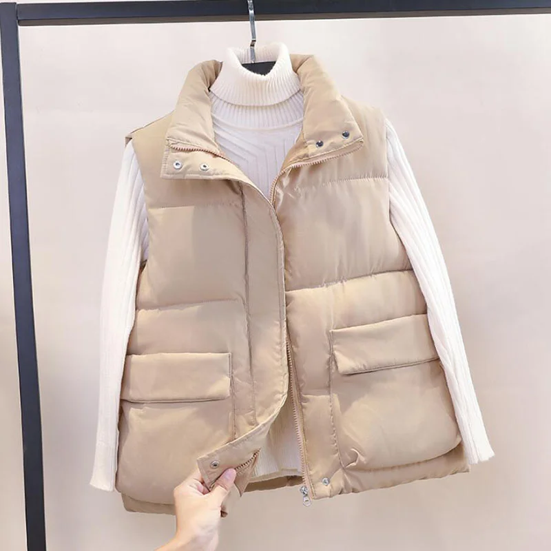 2021 Autumn Winter Down Cotton Vest Women Casual Waistcoat Female Sleeveless Short Vest Jacket Loose Plus Size 5XL Warm Coat
2021 Autumn Winter Down Cotton Vest Women Casual Waistcoat Female Sleeveless Short Vest Jacket Loose Plus Size 5XL Warm Coat