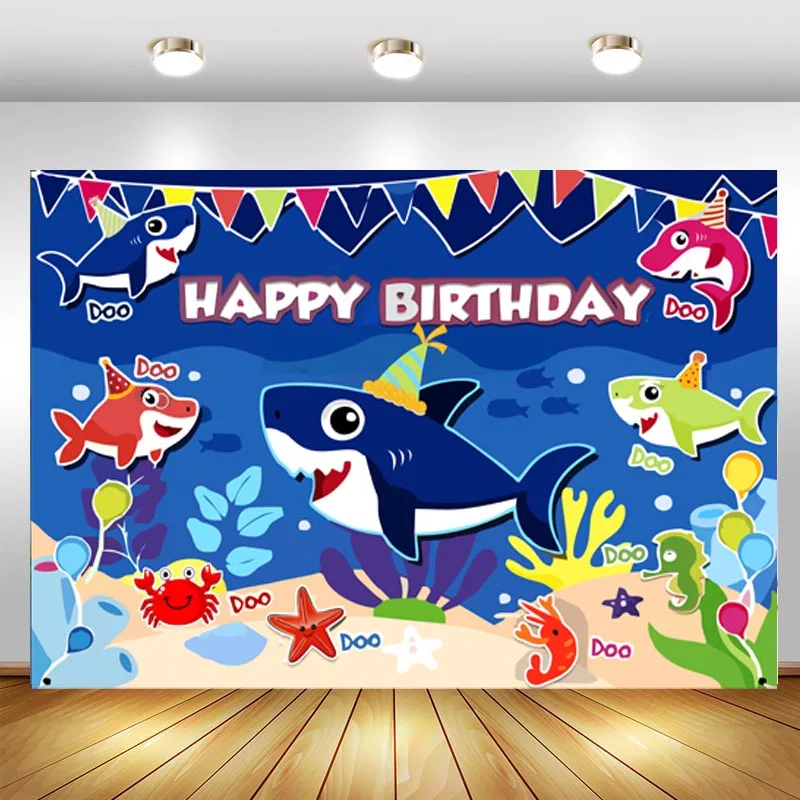 Blue Shark Backdrop Under The Water Baby Shower Boys Happy Birthday Party Custom Photo Background Photocall Props Decor Banner
Blue Shark Backdrop Under The Water Baby Shower Boys Happy Birthday Party Custom Photo Background Photocall Props Decor Banner