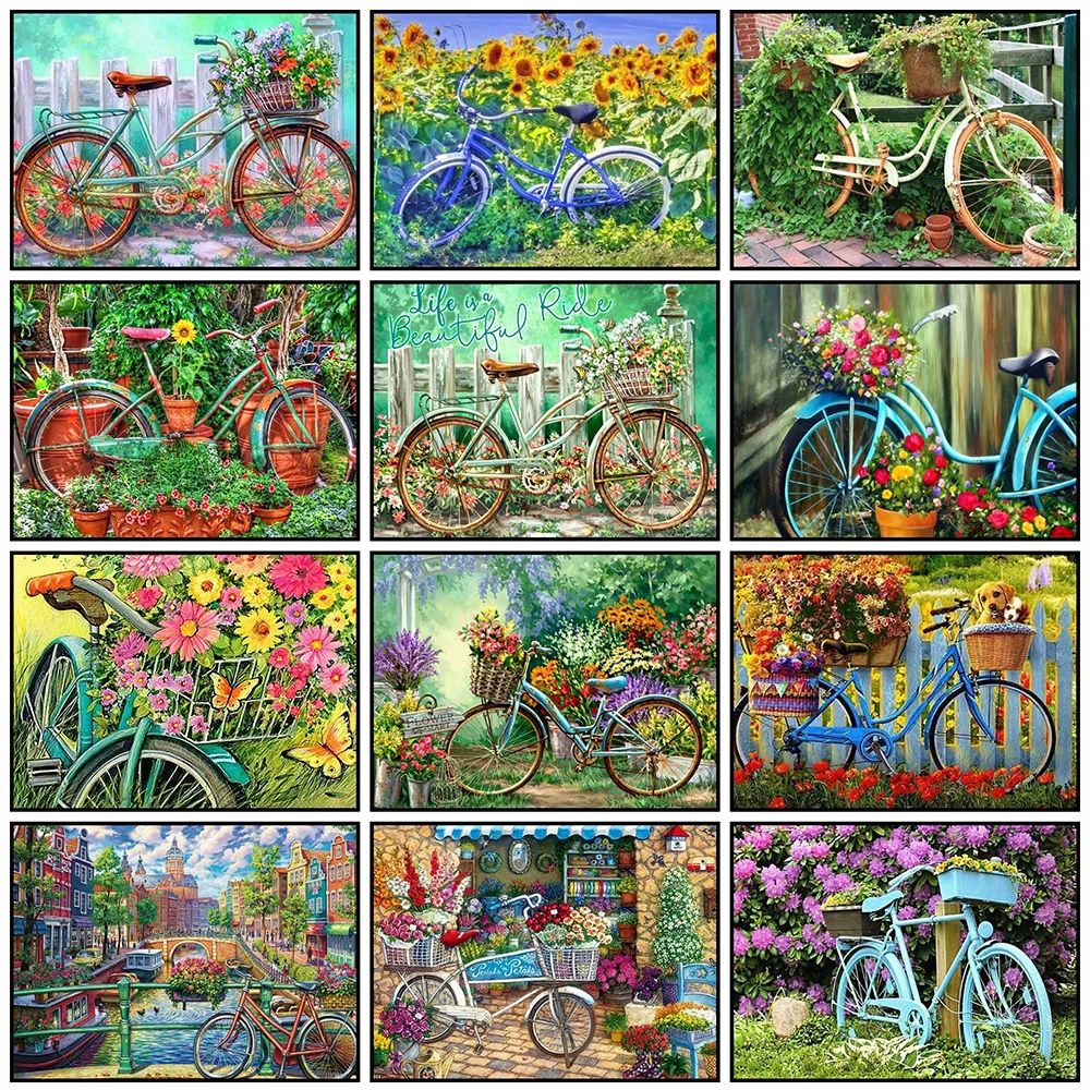 Flower Bicycle Diamond Painting Garden Decor Jewel Cross Stitch Landscape Paint Diy Full Drills Embroidery Diamond
Flower Bicycle Diamond Painting Garden Decor Jewel Cross Stitch Landscape Paint Diy Full Drills Embroidery Diamond