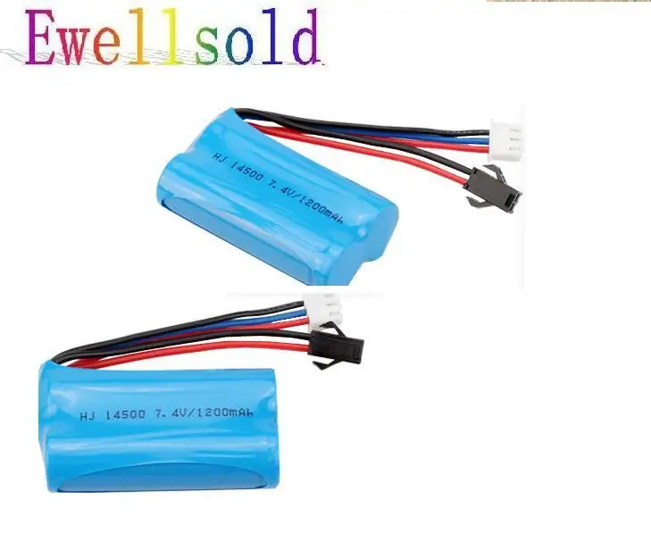 7.4V High rate 15C 7.4V 1200mah battery pack 14500 7.4V lithium ion bateria for Water projectile gun electric toys 
7.4V High rate 15C 7.4V 1200mah battery pack 14500 7.4V lithium ion bateria for Water projectile gun electric toys