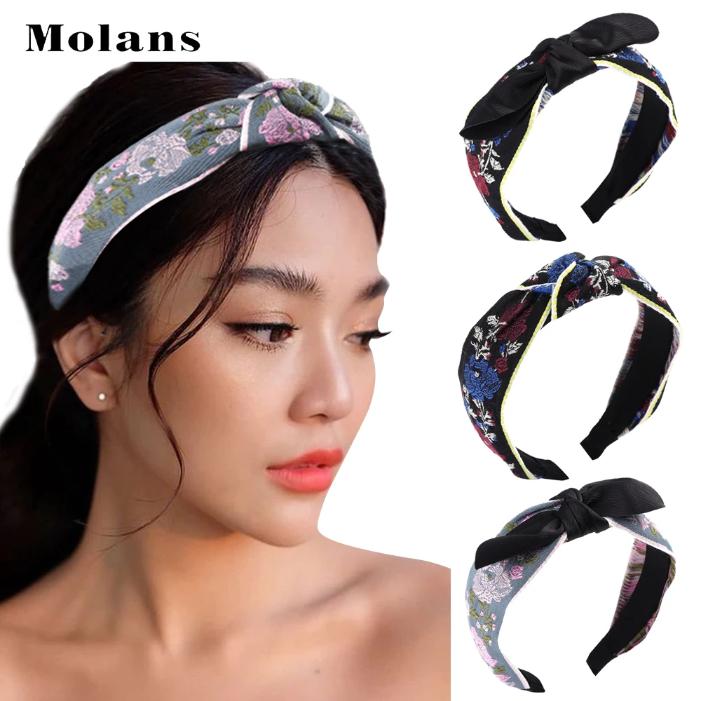 MOLANS New Retro Embroidery Elastic Hair Hoop Autumn Wide Ladies Cross-Knot Headband With Bow Decoration Hair Accessories
MOLANS New Retro Embroidery Elastic Hair Hoop Autumn Wide Ladies Cross-Knot Headband With Bow Decoration Hair Accessories