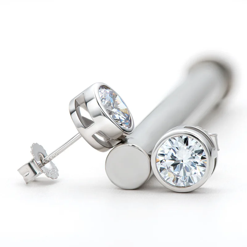 Trendy S925 Sterling Silver Charm Earrings 2021 New 0.5 1.0 Carat Round Edging Moissanite Pure Argentum Ear-Studs for Women
Trendy S925 Sterling Silver Charm Earrings 2021 New 0.5 1.0 Carat Round Edging Moissanite Pure Argentum Ear-Studs for Women