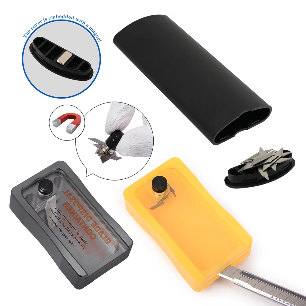 EHDIS Art Knife Snap Off Blades Magnetic Storage Container Window Tint Carbon Fiber Film Vinyl Cut Tool Waste Blade Disposal Box
EHDIS Art Knife Snap Off Blades Magnetic Storage Container Window Tint Carbon Fiber Film Vinyl Cut Tool Waste Blade Disposal Box