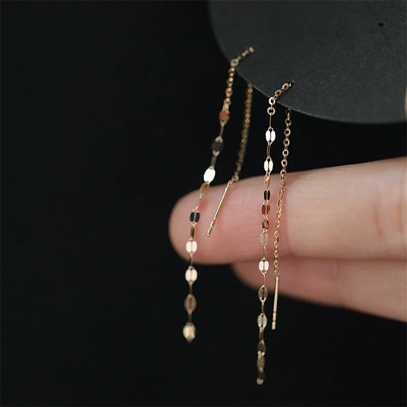 Sterling Silver Lips O Word Chain Tassel Stud Earrings Women 14k Gold Plating Earrings Summer Beach Party Jewelry 
Sterling Silver Lips O Word Chain Tassel Stud Earrings Women 14k Gold Plating Earrings Summer Beach Party Jewelry