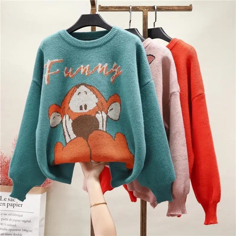 Disney Winnie The Pooh Jacquard Round Neck Sweater Autumn Loose Large Size Lazy Style European American Sweater Outer Wear Women
Disney Winnie The Pooh Jacquard Round Neck Sweater Autumn Loose Large Size Lazy Style European American Sweater Outer Wear Women