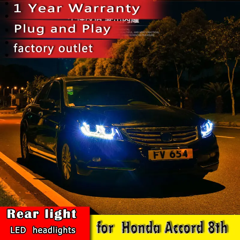 Новый автомобиль для Honda Accord 8th фары в сборе 2008 2012 светодиодный задний фонарь/U