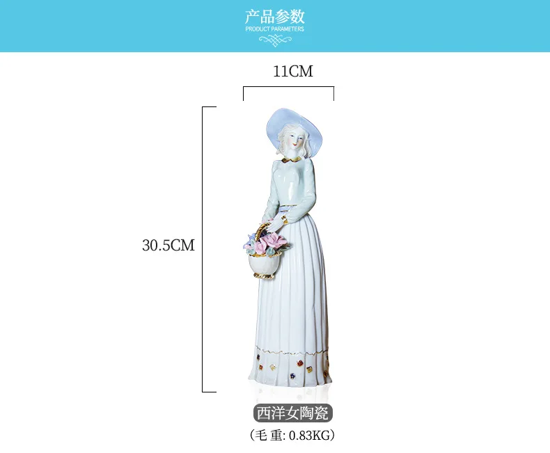 Romantic ceramic Western women's crafts Austria floral skirt simple and fresh European style western ornaments
Romantic ceramic Western women's crafts Austria floral skirt simple and fresh European style western ornaments