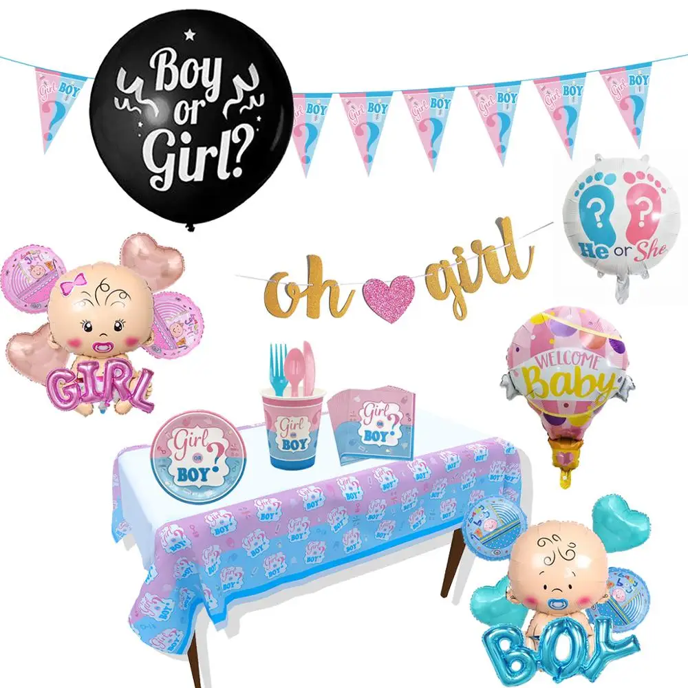 Gender Reveal Pink Blue Birthday Party Paper Plate Cup Disposable Tableware Happy Birthday Balloons Banner Decorations Supplies
Gender Reveal Pink Blue Birthday Party Paper Plate Cup Disposable Tableware Happy Birthday Balloons Banner Decorations Supplies