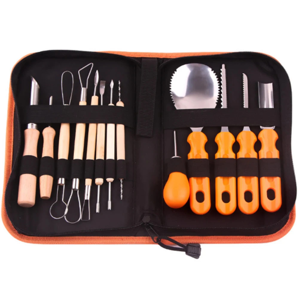 14 Pcs/set Professional Halloween Pumpkin Carving Tool Kit Easily Carve Sculpt Halloween Tools Supplies with Storage Bag
14 Pcs/set Professional Halloween Pumpkin Carving Tool Kit Easily Carve Sculpt Halloween Tools Supplies with Storage Bag