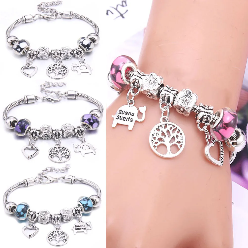 Dropshipping Vintage Silver Color Charms Bracelets for Women DIY Crystal Beads Brand Bracelets Women Tree Of Life Jewelry Gifts
Dropshipping Vintage Silver Color Charms Bracelets for Women DIY Crystal Beads Brand Bracelets Women Tree Of Life Jewelry Gifts