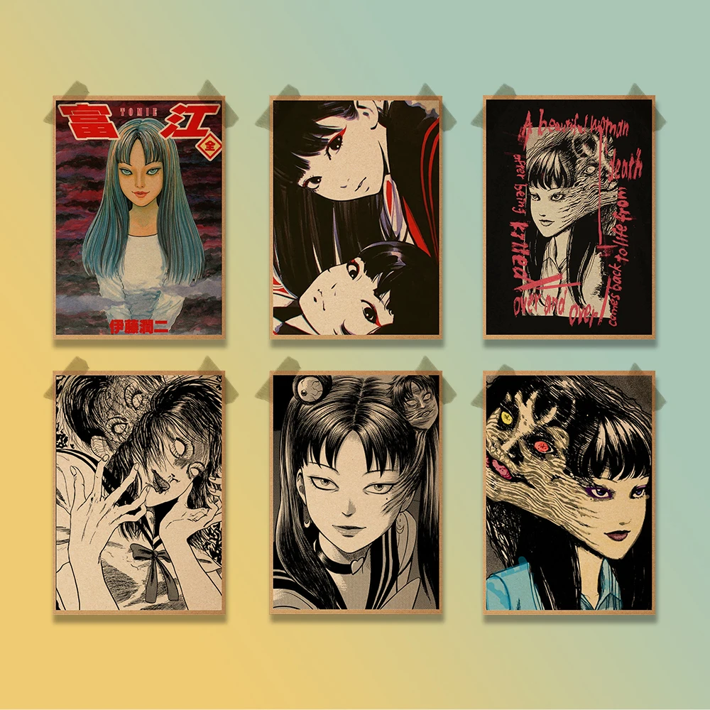 Anime Ito Junji Art Cartoon Painting Japanese Manga Tomie Horror Retro Kraft Poster Wall Art Picture Home Decoration
Anime Ito Junji Art Cartoon Painting Japanese Manga Tomie Horror Retro Kraft Poster Wall Art Picture Home Decoration