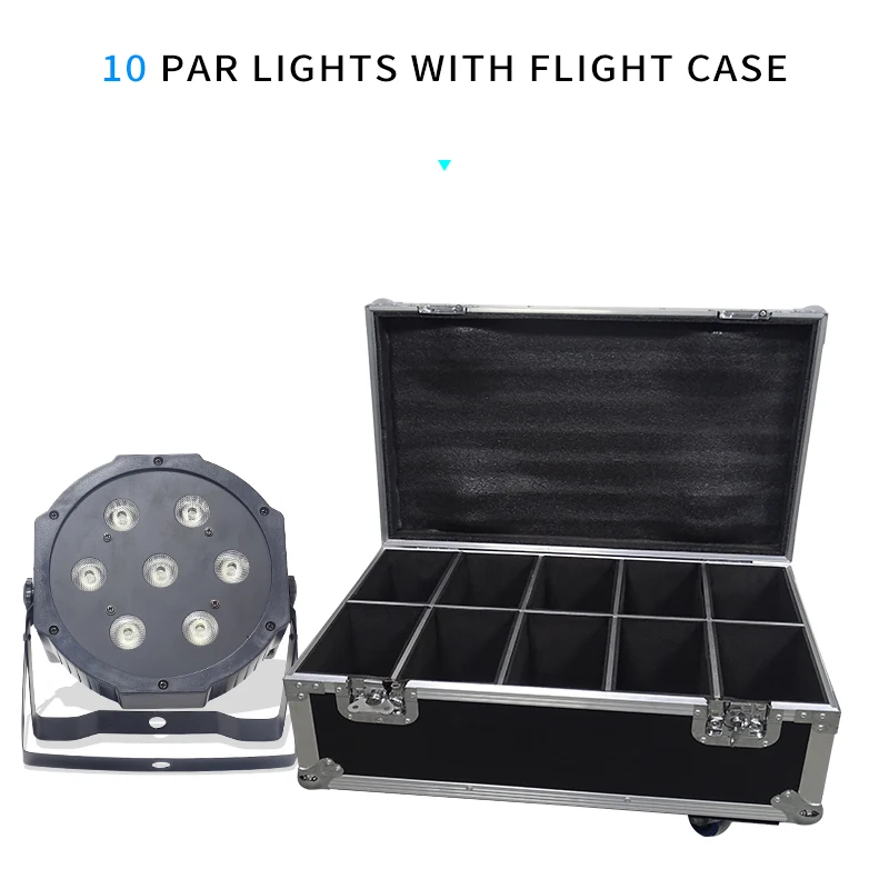 10pcs 7x12W led Par lights RGBW 4in1 flat par led with 10 in 1 Flight Case dmx512 disco lights professional stage dj equipmen
10pcs 7x12W led Par lights RGBW 4in1 flat par led with 10 in 1 Flight Case dmx512 disco lights professional stage dj equipmen
