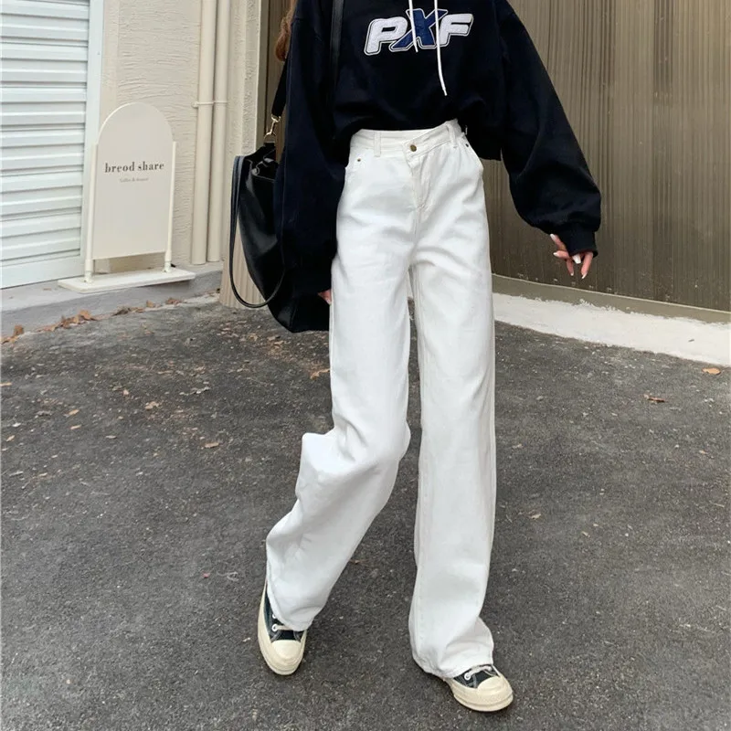 Woman Jeans High Waist Clothes Wide Leg Denim Clothing Blue Streetwear Vintage Quality 2021 Fashion Straight Pants
Woman Jeans High Waist Clothes Wide Leg Denim Clothing Blue Streetwear Vintage Quality 2021 Fashion Straight Pants
